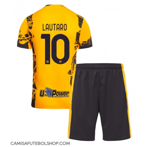 Camisa de time de futebol Inter Milan Lautaro Martinez #10 Replicas 3º Equipamento Infantil 2024-25 Manga Curta (+ Calças curtas)